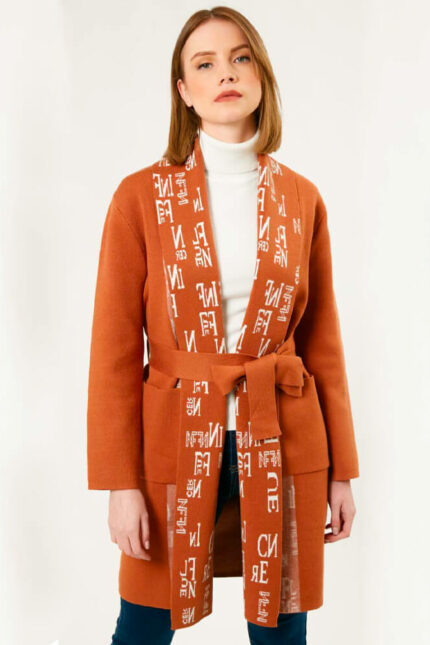 INFLUENCER CARDIGAN-RUST/MIK