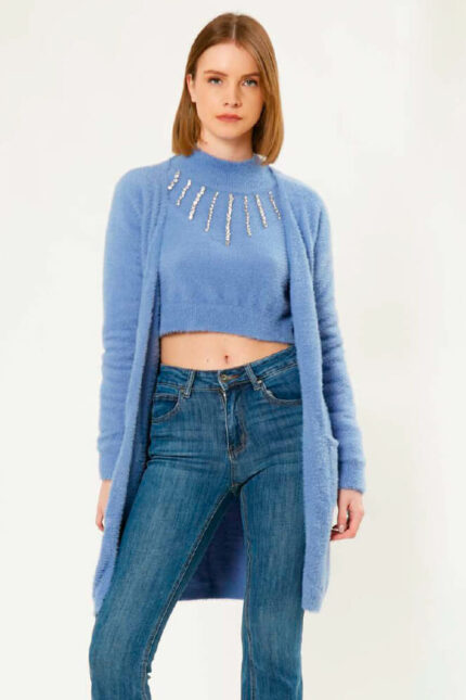 INFLUENCER CARDIGAN-IRIS