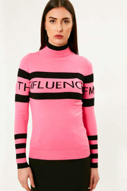 INFLUENCER MAGLIA- PINK/BLACK