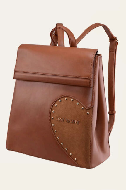Zaino Love to Love in Similpelle Cuoio