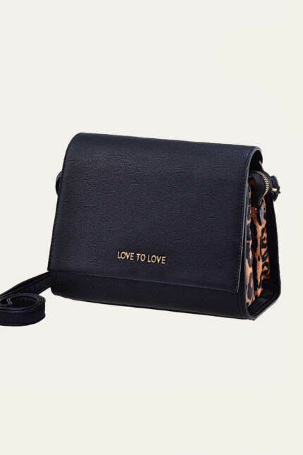 Borsetta Love to Love in Similpelle Nero/Animalier