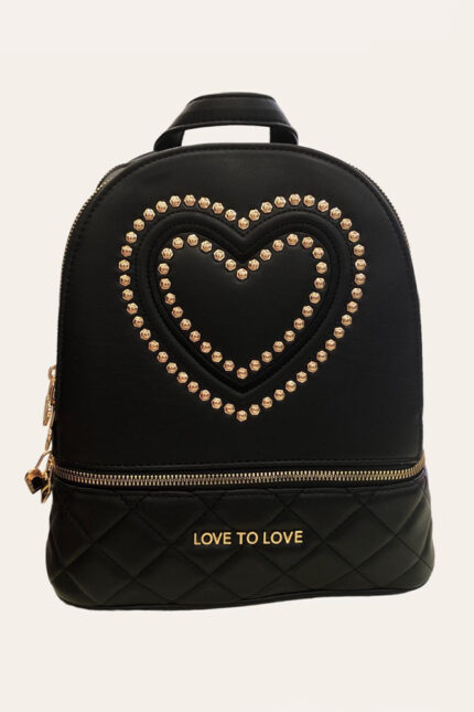 Zaino Love to Love in Similpelle con Borchie