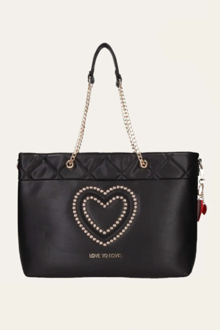Borsa Shopper Love To Love con Manici in Catena