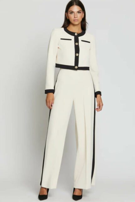 Silence Limited Tailleur Giacca Chanel con Pantalone palazzo