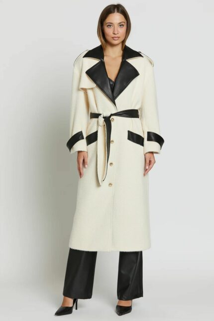 Silence Limited cappotto con inserti a contrasto