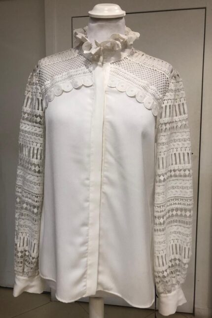 Allure camicia con maniche in pizzo