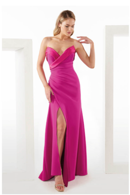 Abito a sirena Vivien Luxury con scollo a cuore (nero)